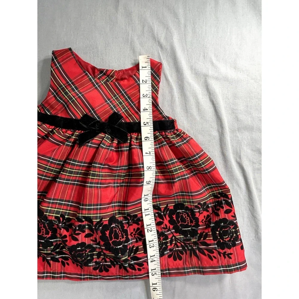 Good‎ Lad Red Tartan Plaid Christmas Dress Baby Girl 9 Months